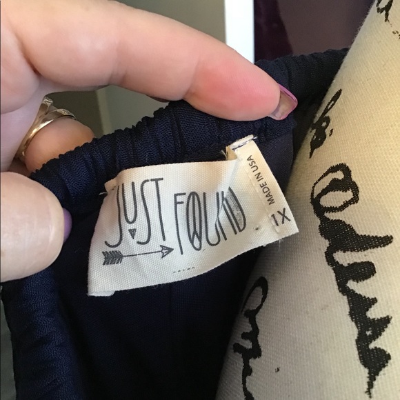 NWT Navy Off the Shoulder Dress 1X - Picture 5 of 5